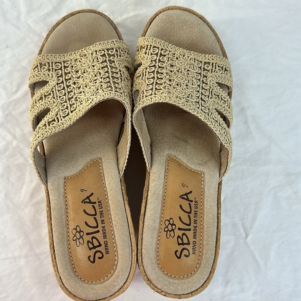 Sbicca Woven Jute Wedge Sandals - Picture 2 of 8